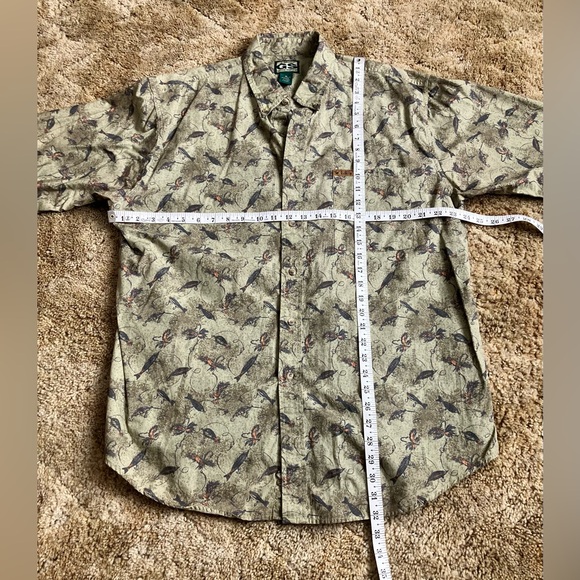 Gander Mt. Guide Series Men’s Shirt, Sz. XL, Fishing Lures Theme, Green/Gray - Picture 7 of 7